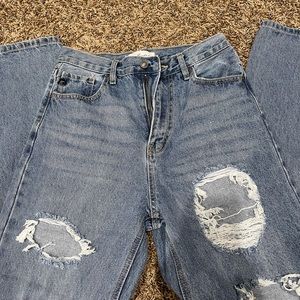 Kancan Distressed Mom Jeans